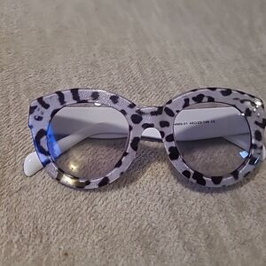 Zeelool Torres Cat Eye Gray Leopard Glasses FRAMES ONLY